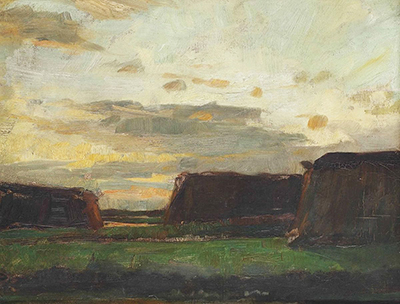 Three Haystacks in a Field Piet Mondrian